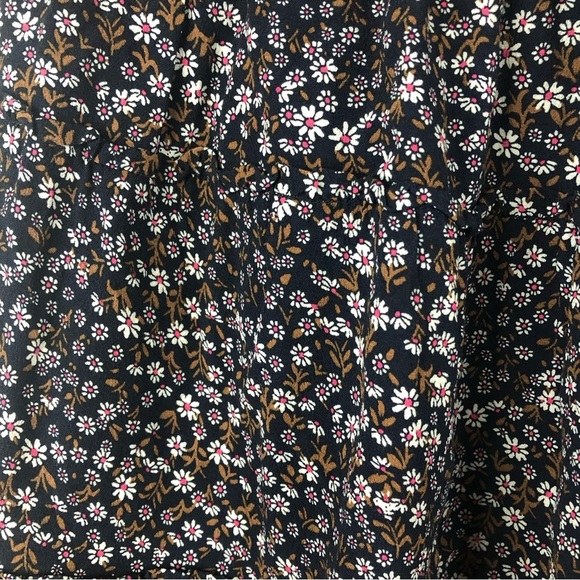 Loft Women’s Tiered Skirt Ruffles Pull On Daisy Pattern Lined Swingy Flirty Mini - Picture 3 of 6